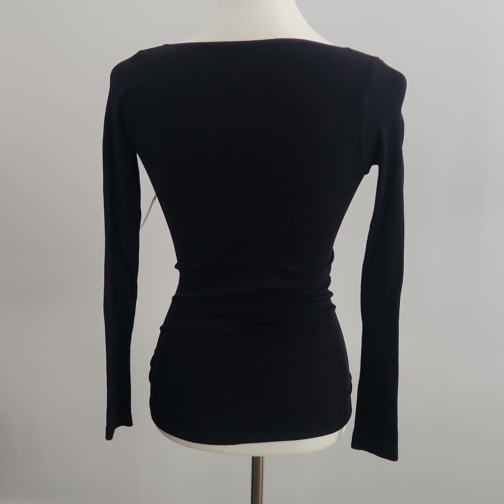 NWT FP Black Ribbed Top - Picture 6 of 7